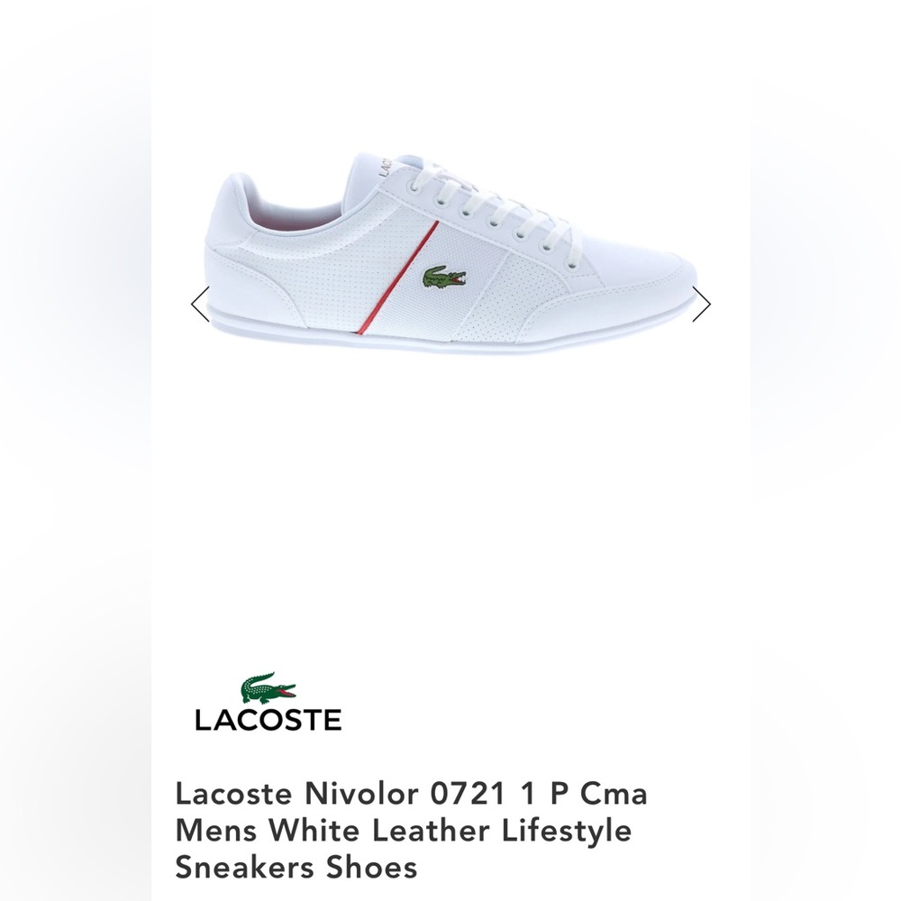 Lacoste Nivolor Mens White Sneakers